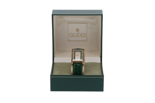 Gucci Portrait Dial Green & Gold 2600L Series Vintage Watch