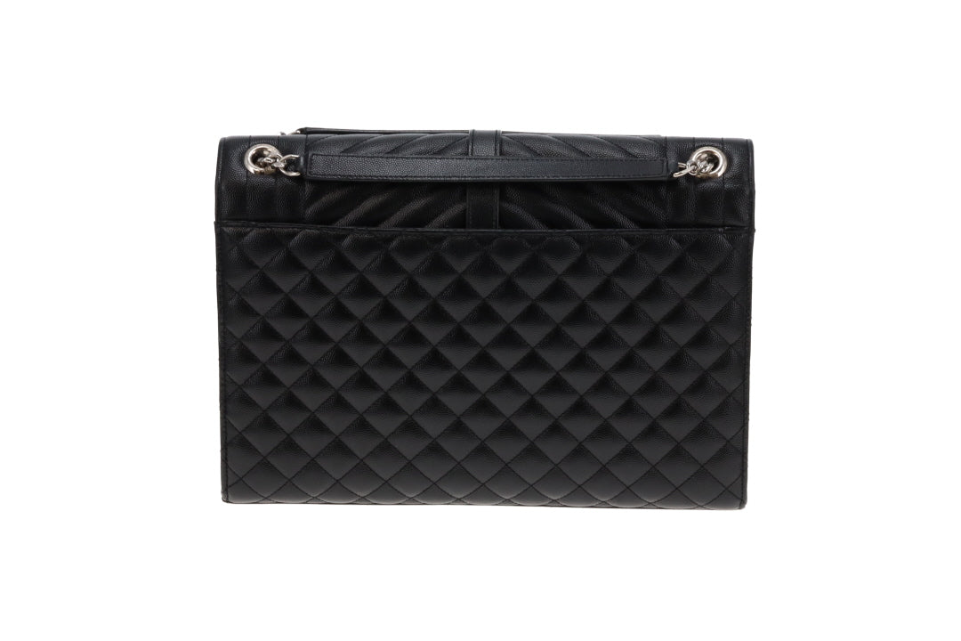 Saint Laurent Envelope Satchel Large Black SHW 2018