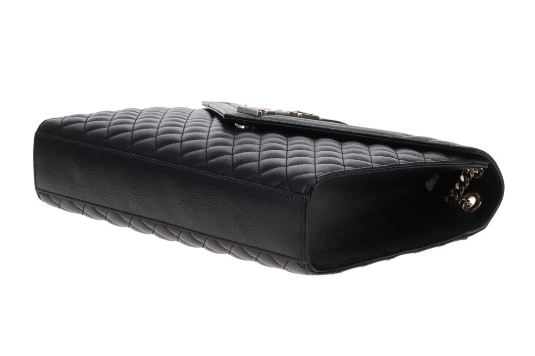 Saint Laurent Envelope Satchel Large Black SHW 2018