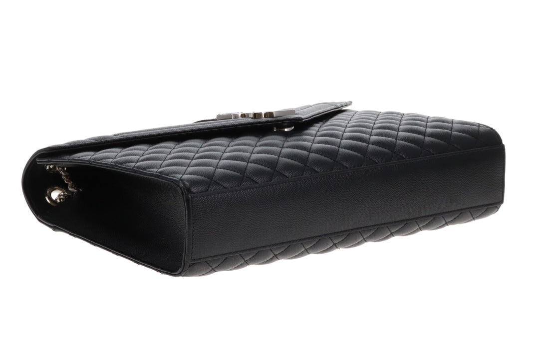 Saint Laurent Envelope Satchel Large Black SHW 2018