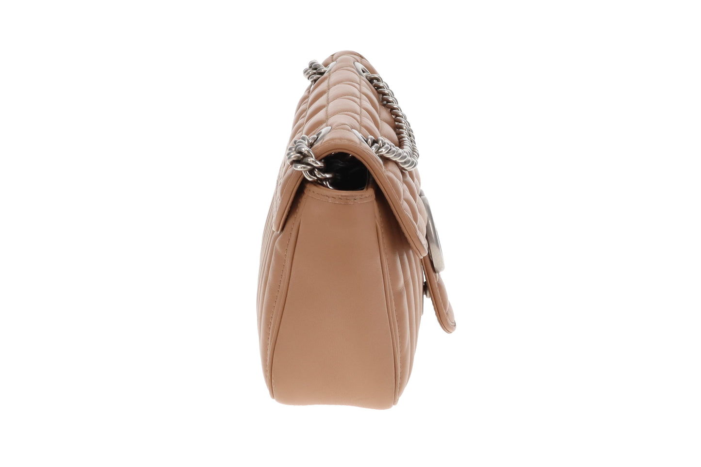 Gucci Marmont Small Mixed Quilt Dark Beige SHW