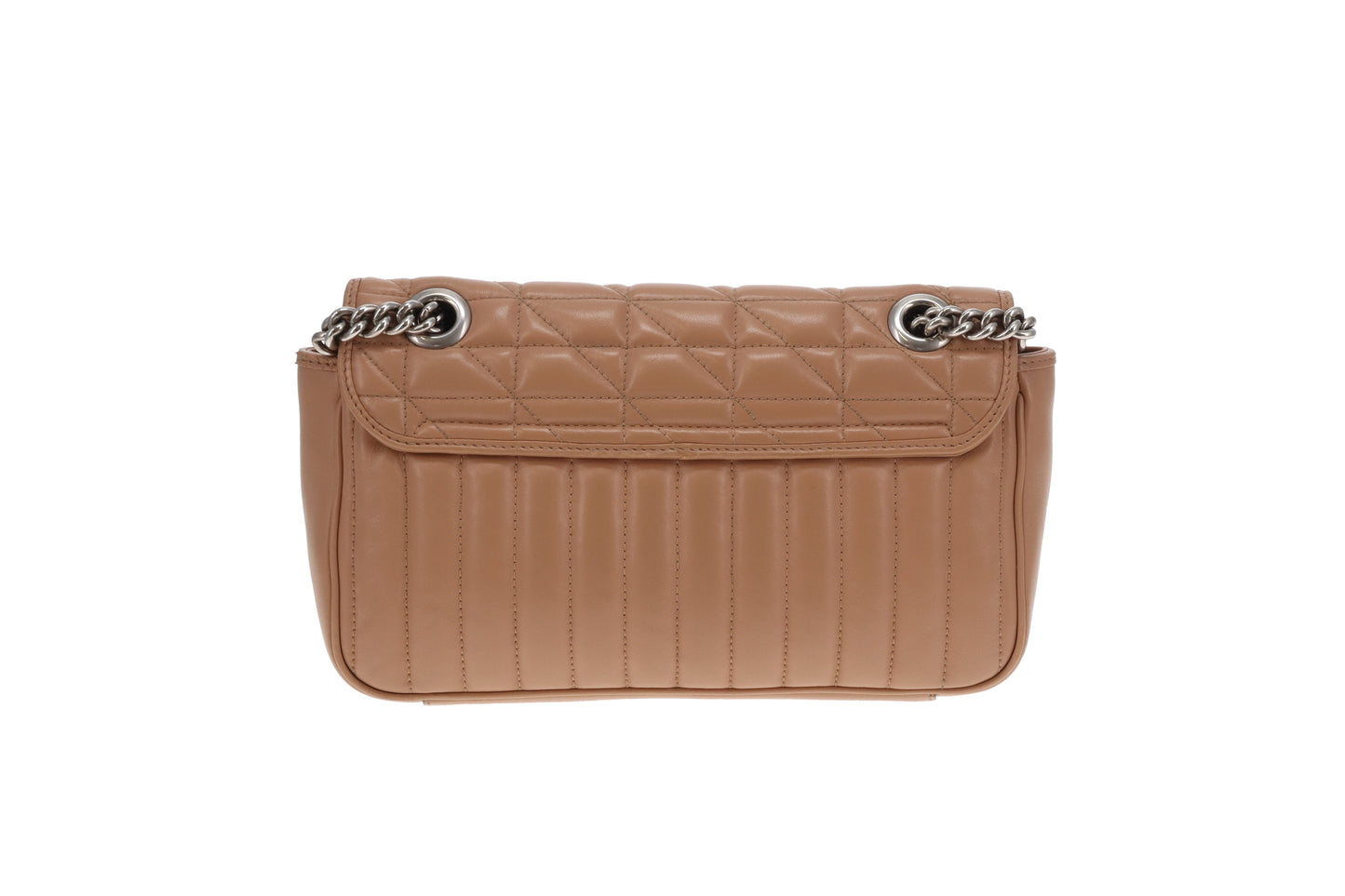 Gucci Marmont Small Mixed Quilt Dark Beige SHW