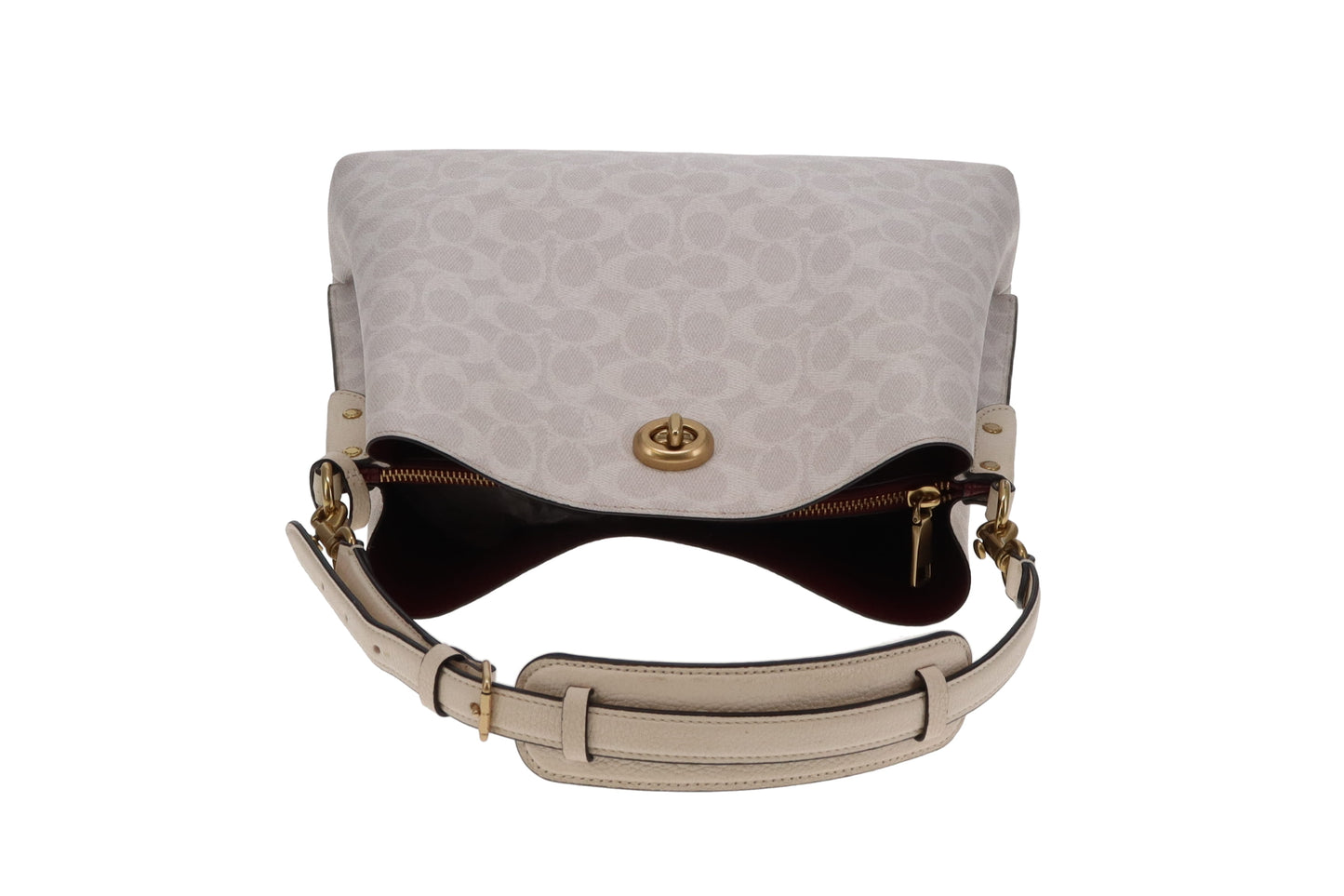 Coach Willow Bucket Bag In Beige Signature Canvas