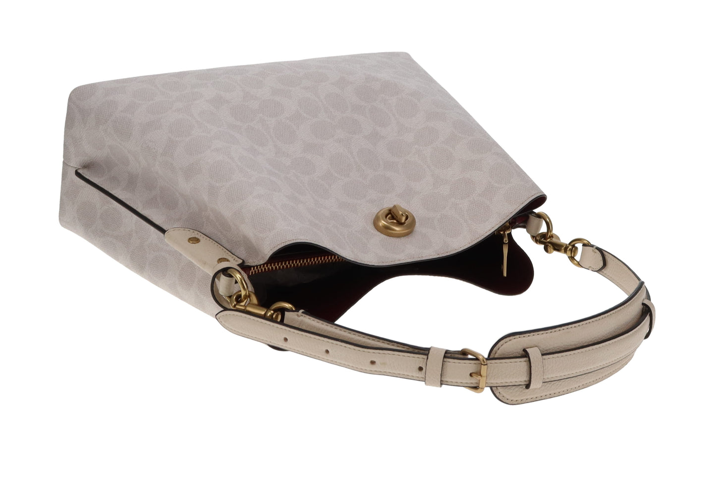 Coach Willow Bucket Bag In Beige Signature Canvas