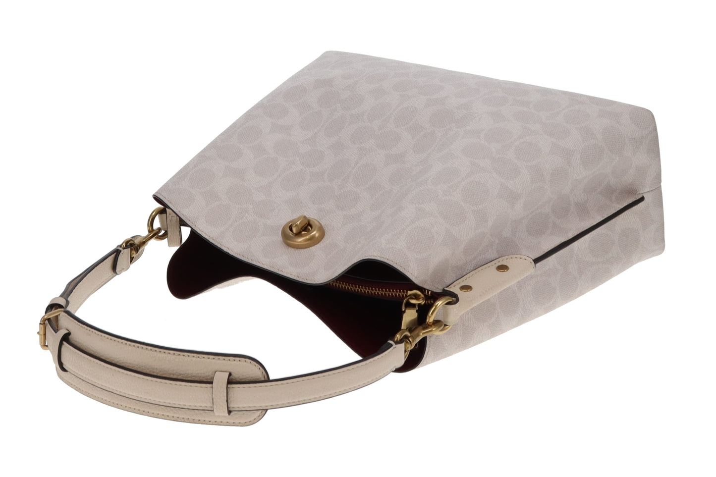 Coach Willow Bucket Bag In Beige Signature Canvas