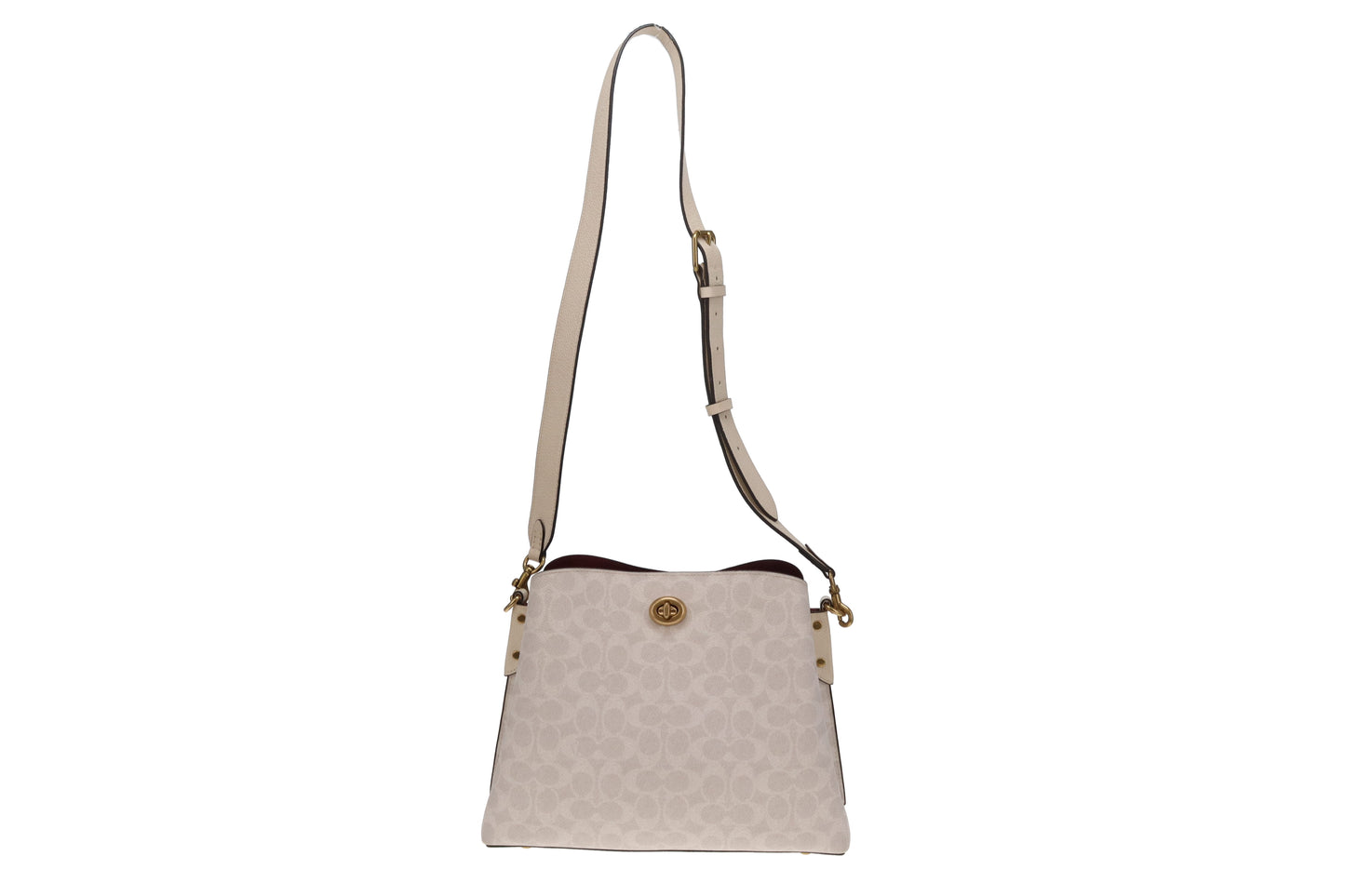 Coach Willow Bucket Bag In Beige Signature Canvas