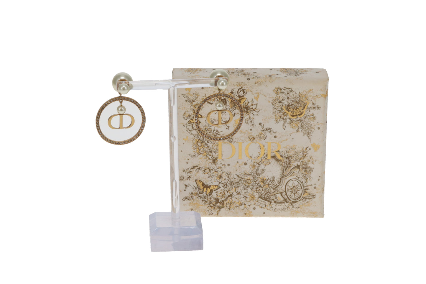 Dior Tribales Pearl Hoop CD Earrings