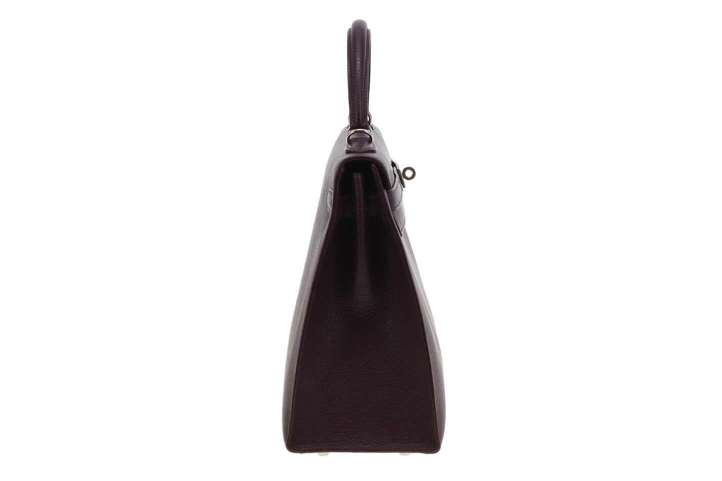 Hermes Sellier Kelly 32cm Chevre De Coromandel Raisin With Palladium Hardware 2005