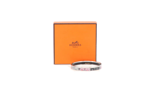 Hermes Tree Of Song Printed Enamel Bangle 62mm (Small)