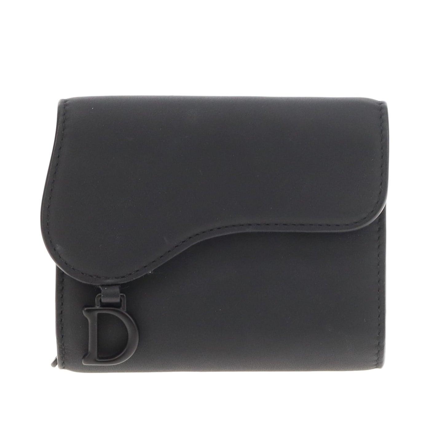 Dior Saddle Wallet Compact Matte Black