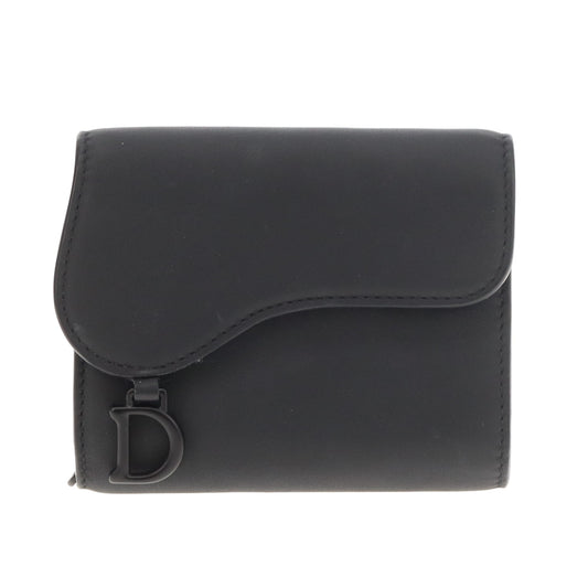 Dior Saddle Wallet Compact Matte Black