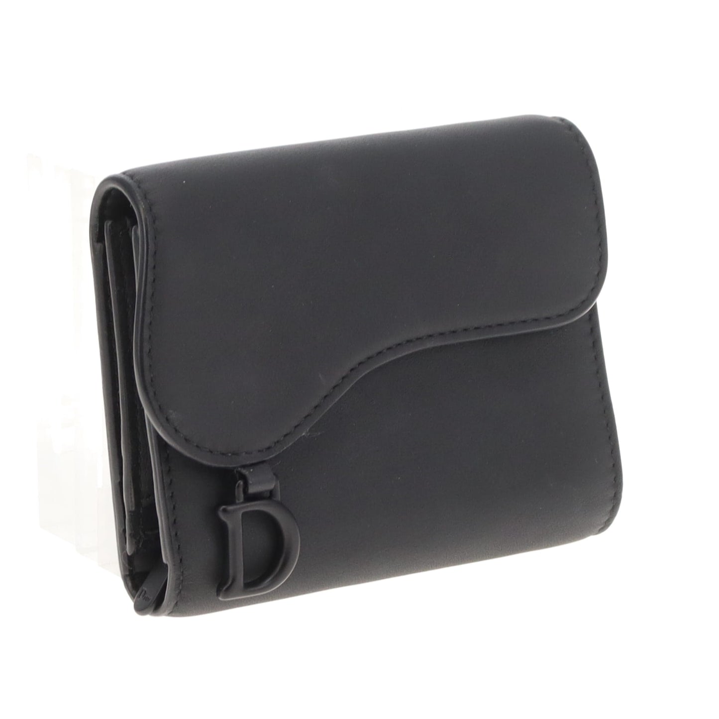 Dior Saddle Wallet Compact Matte Black