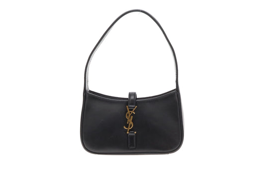 Saint Laurent Le 5 a 7 Mini Black Smooth Leather GHW