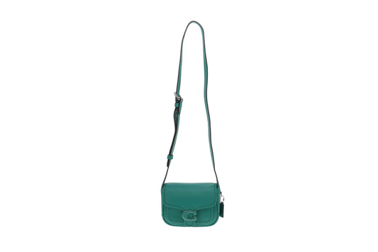 Coach Bright Green Glovetanned Leather Tabby Messenger