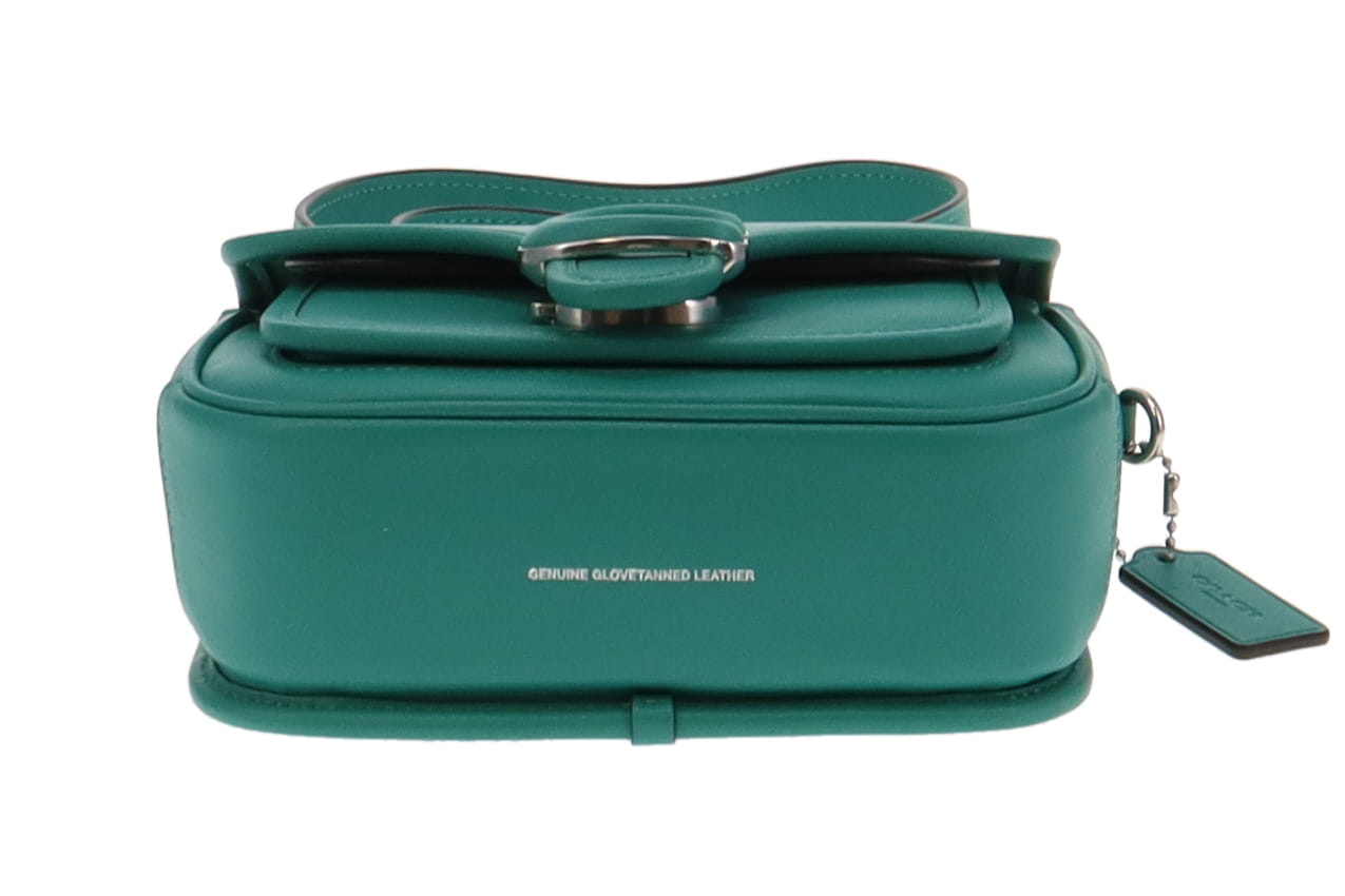 Coach Bright Green Glovetanned Leather Tabby Messenger