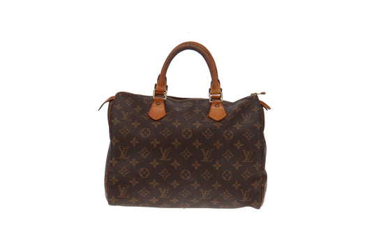 Louis Vuitton Speedy 30 Bandouliere Damier Ebene LA3109 (Hotstamped SSK)