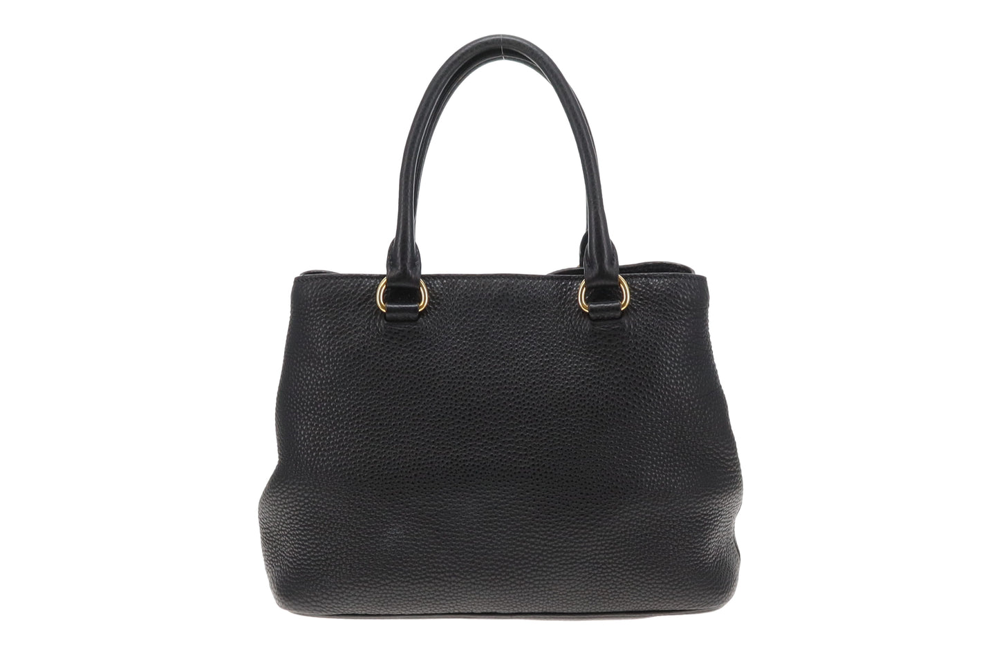 Prada Vitello Daino Small Tote Black  with Strap