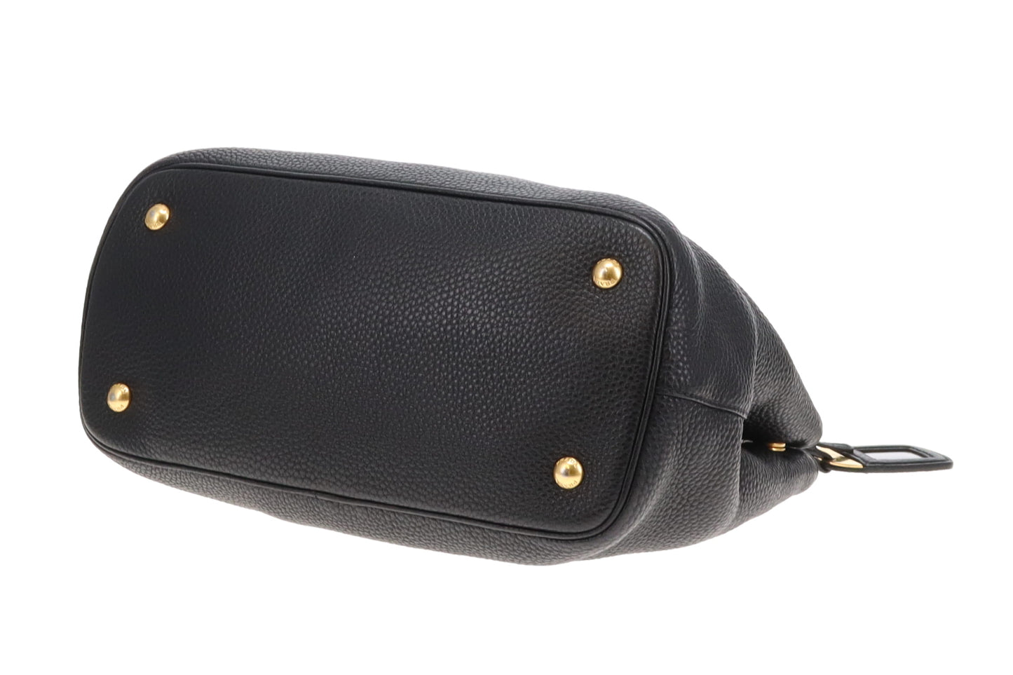 Prada Vitello Daino Small Tote Black  with Strap