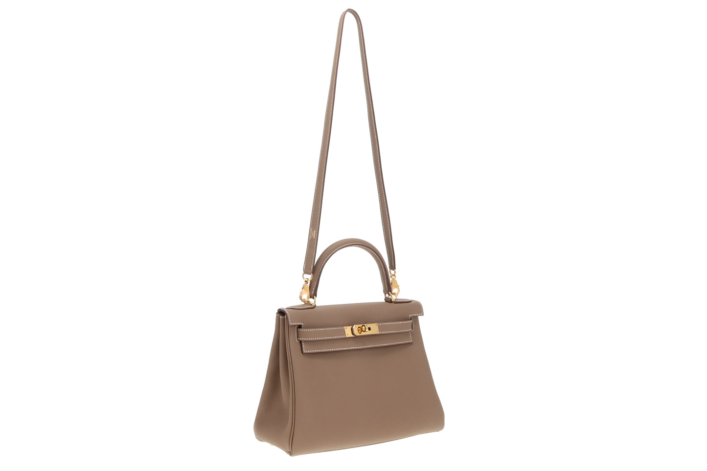 Hermes Kelly 28 Etoupe Togo Leather 2022 Full Set