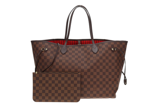 Louis Vuitton Neverfull GM with Pochette Classic Damier Ebene (NFID)