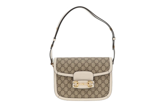 Gucci Horsebit 1955 Medium Shoulder Bag Ivory
