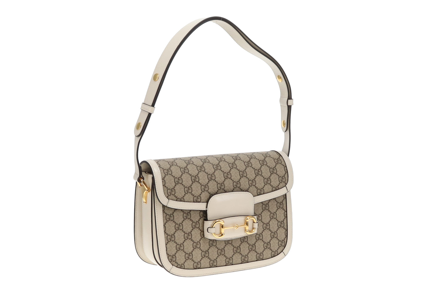 Gucci Horsebit 1955 Medium Shoulder Bag Ivory