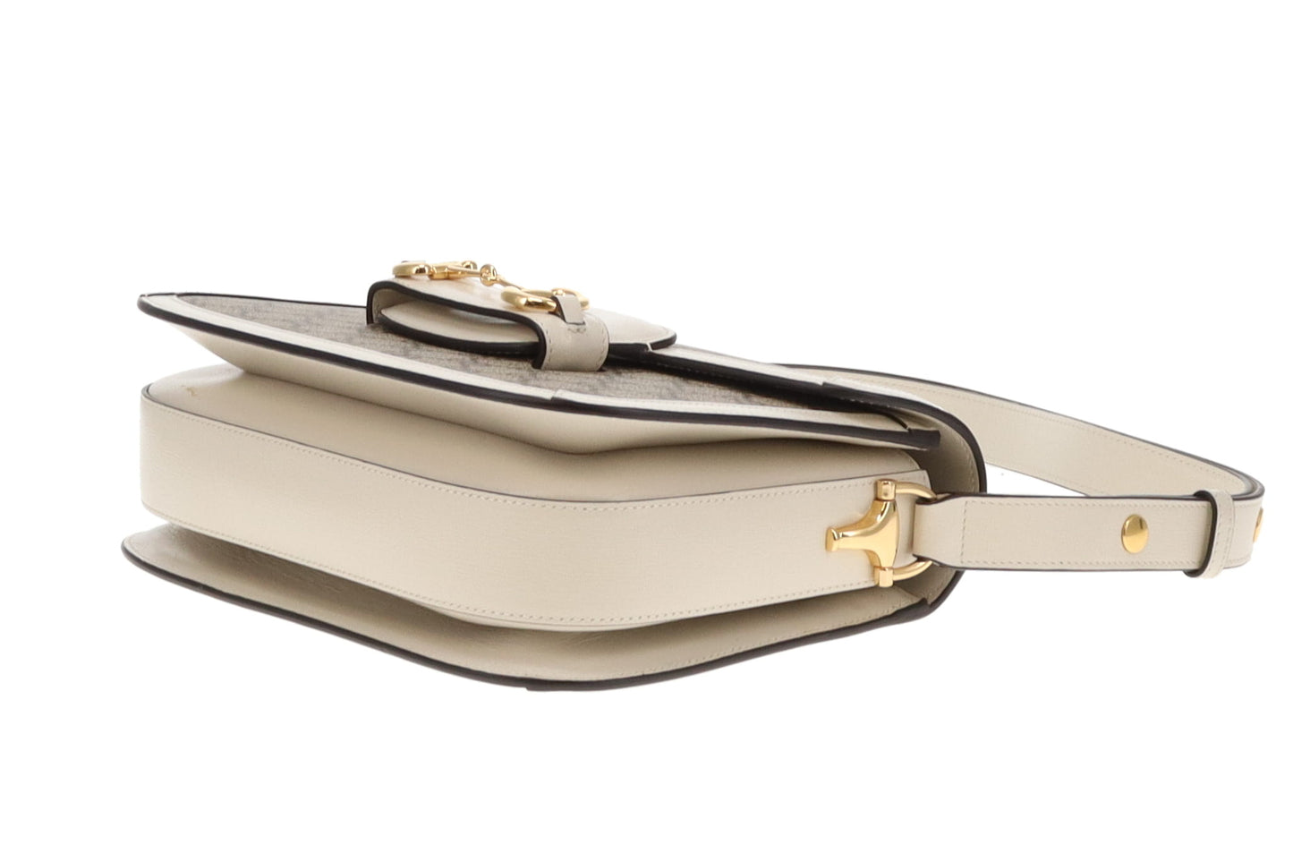Gucci Horsebit 1955 Medium Shoulder Bag Ivory