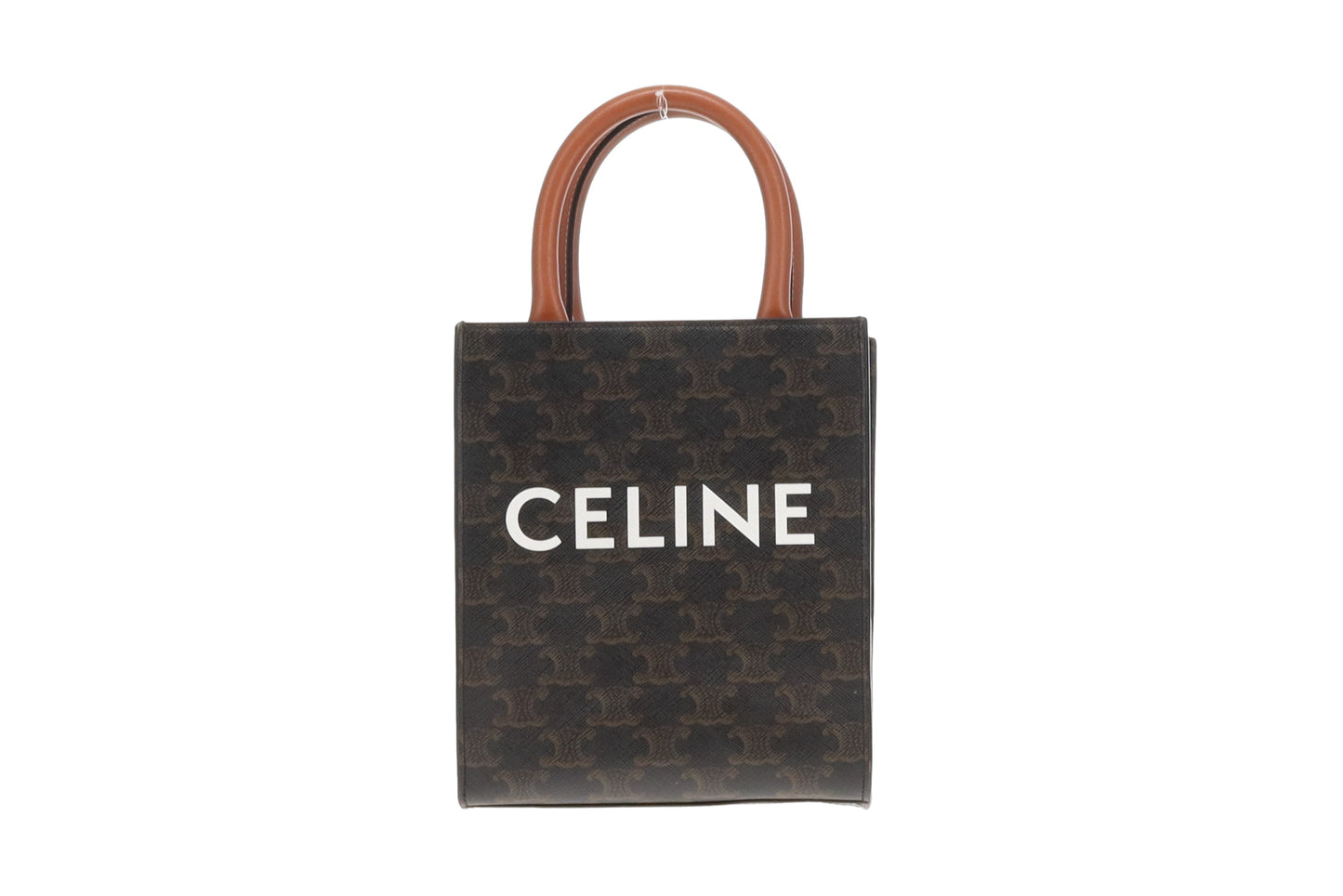 Celine Vertical Cabas Tote Mini Triomphe Canvas
