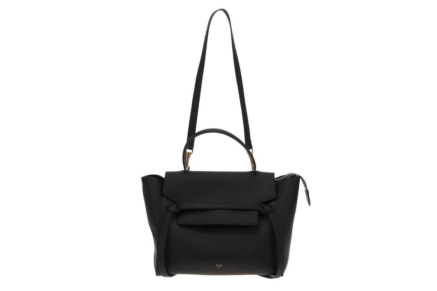 Celine Black Grained Calfskin Mini Belt Bag