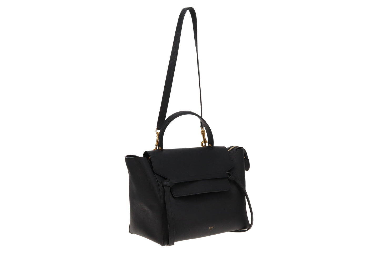 Celine Black Grained Calfskin Mini Belt Bag