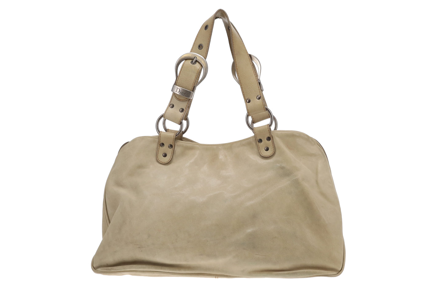 Dior Gaucho Vintage Saddle Bag Off White