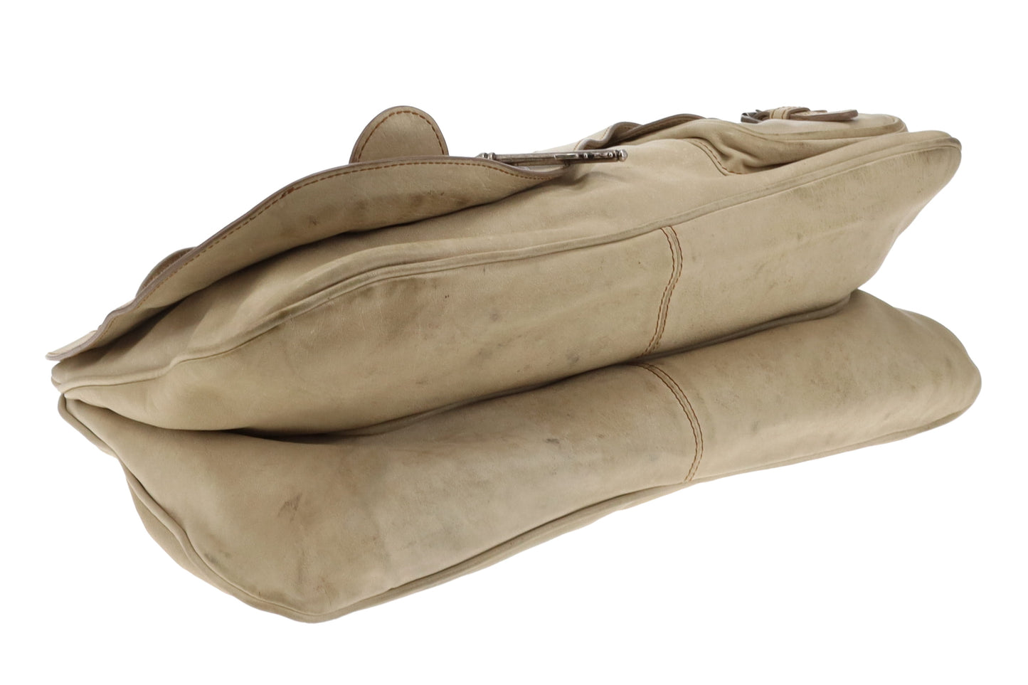 Dior Gaucho Vintage Saddle Bag Off White