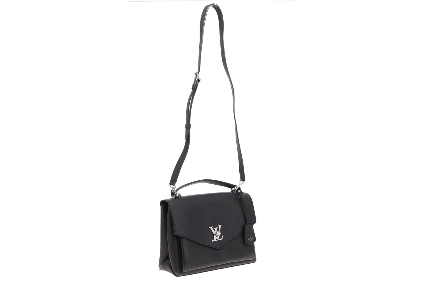Louis Vuitton MyLockMe Satchel Black Leather and SHW (NFID 2022)