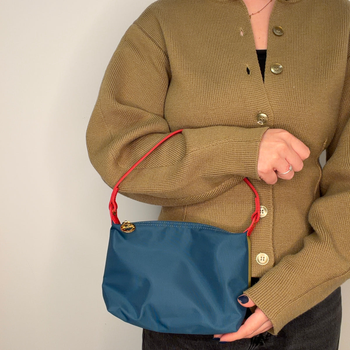 Longchamp Le Pliage Re-Play Shoulder Bag Green/Blue/Red