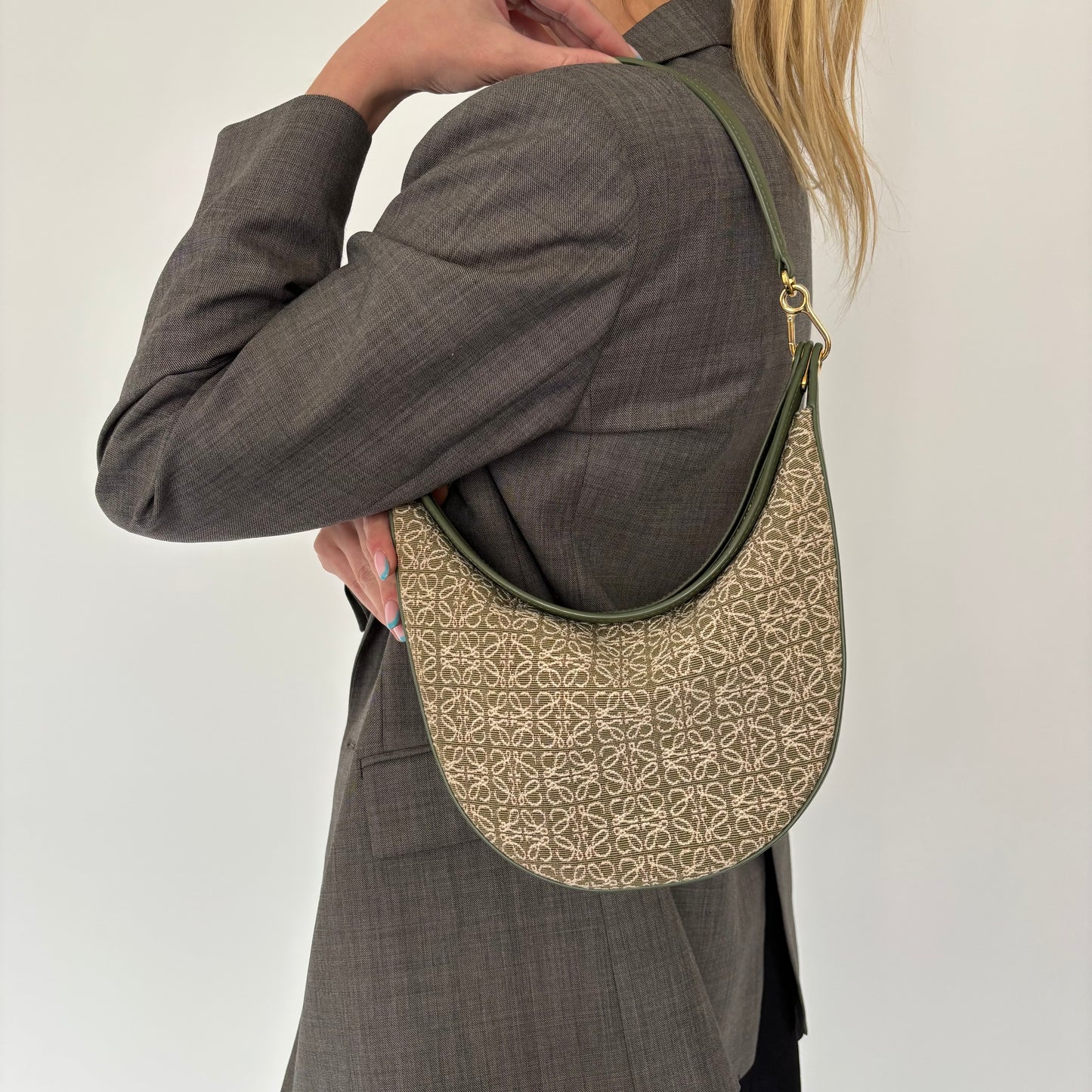 Loewe Anagram Canvas Luna Hobo