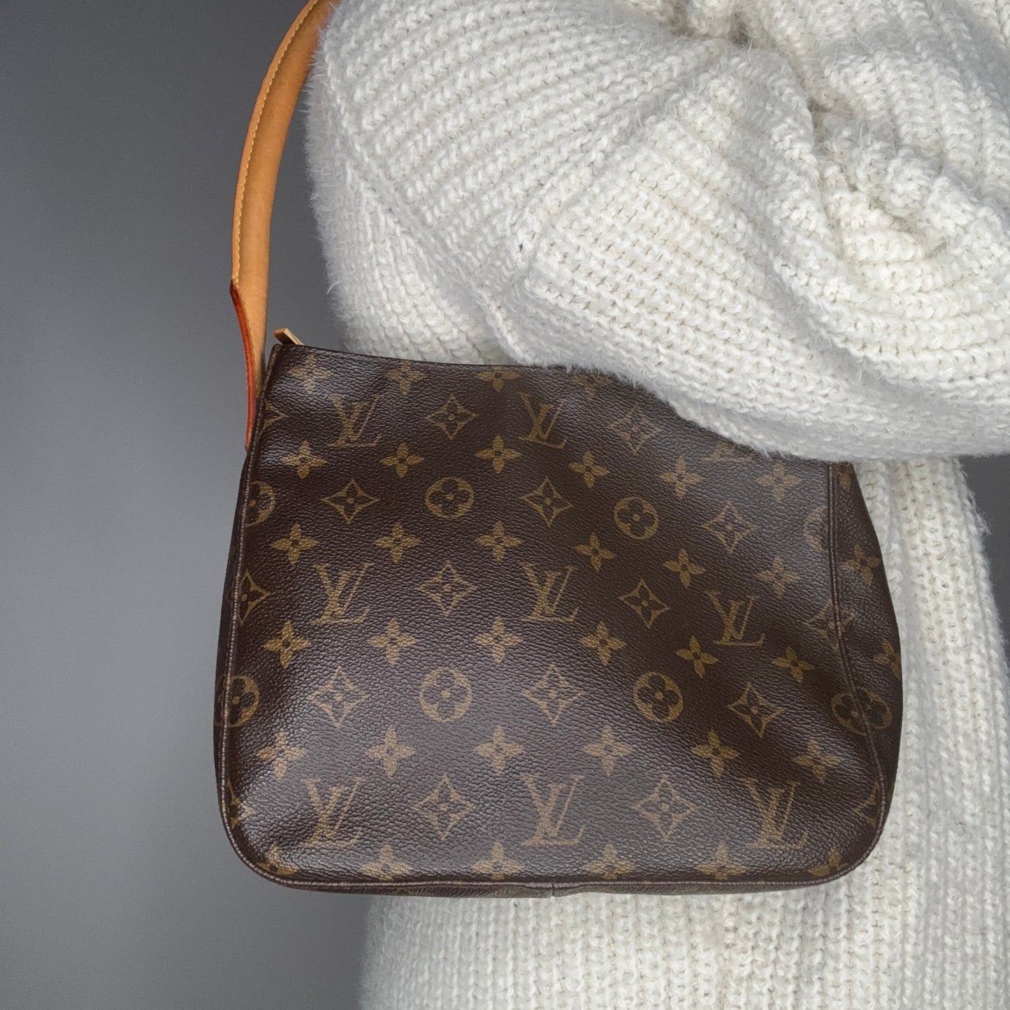 Louis Vuitton Looping MM Shoulder Bag Monogram Vintage FL1020