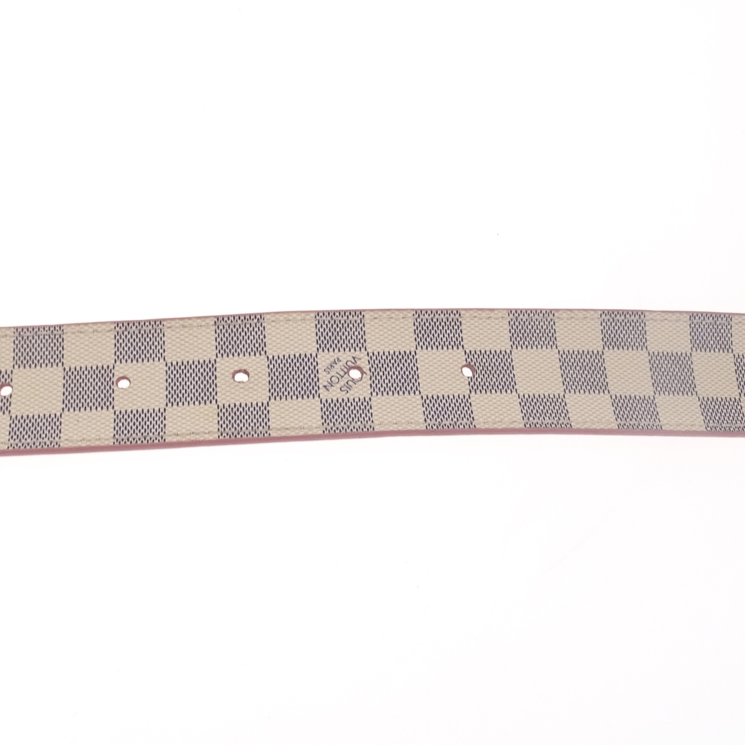 Louis Vuitton Initals 30mm Belt Damier Azur and Pink 80cm