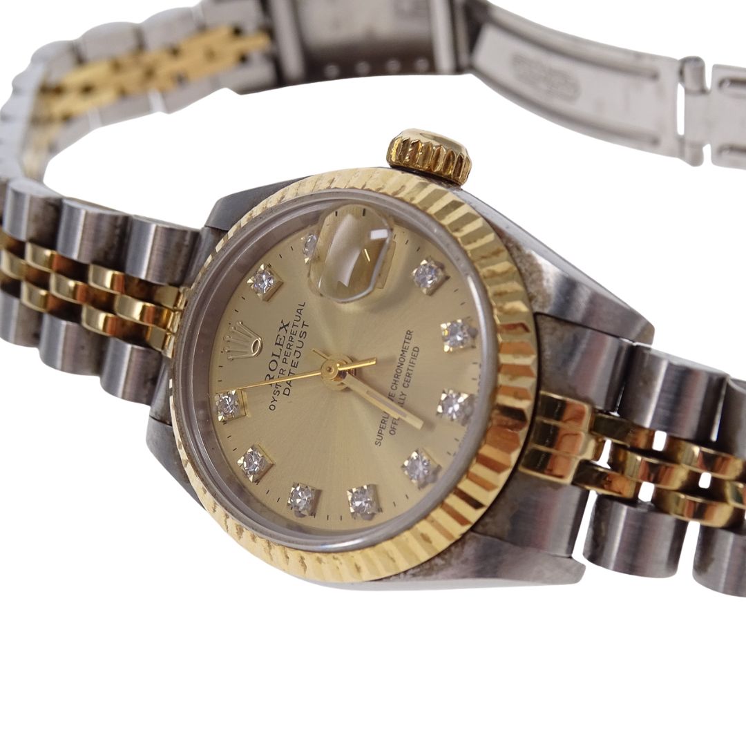 Rolex Oyster Perpetual Lady Datejust 26 Steel and Gold with Diamond Dot Dial