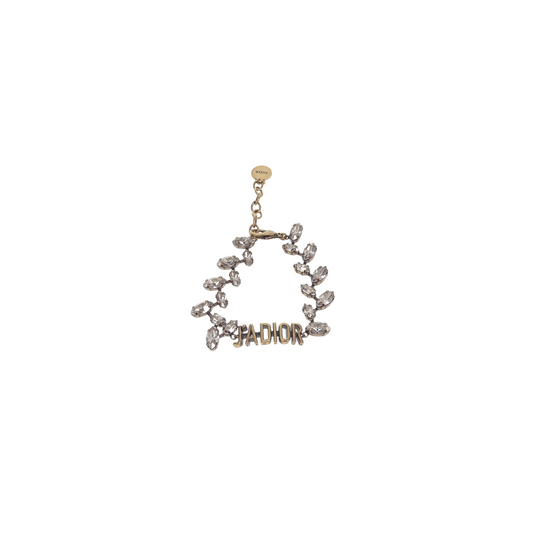 Dior Goldtone Metal and Crystal J'adior Bracelet