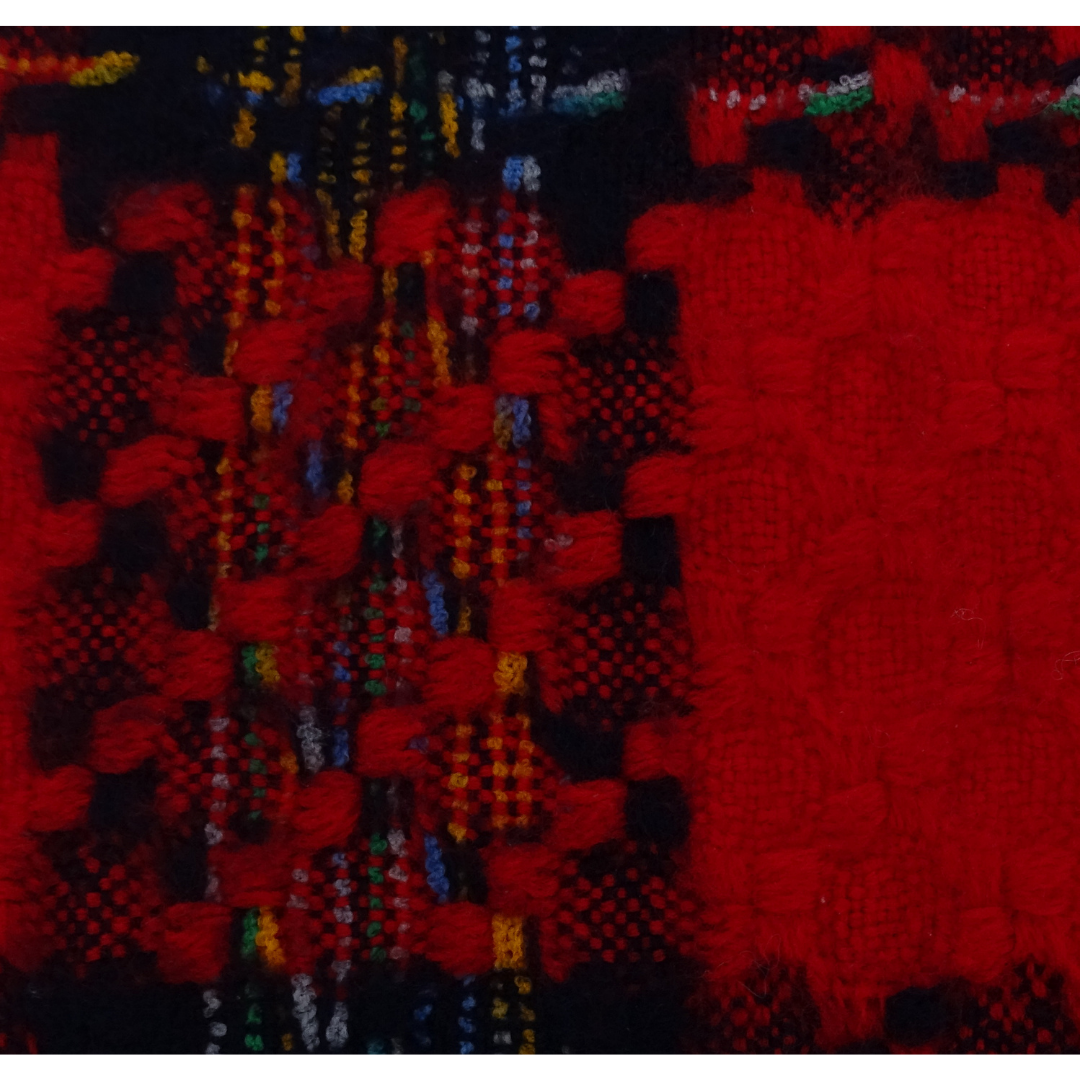 Burberry Red and Multi Check Lambswool Scarf