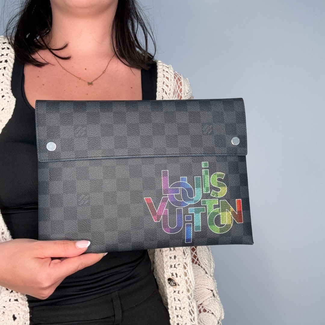 Louis Vuitton Alpha Triple Pouch Virgil Abloah Damier Graphite 2019