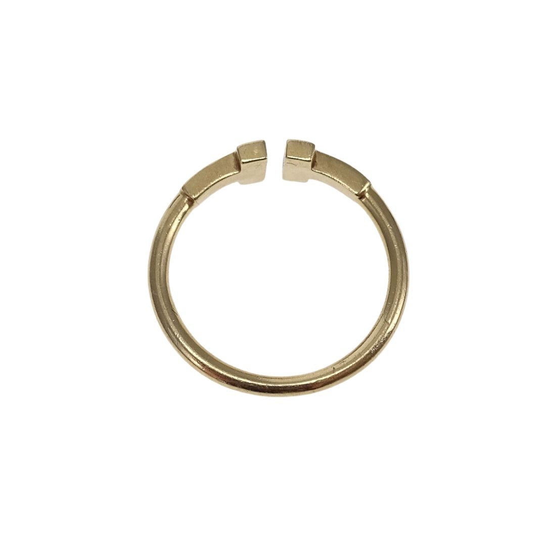 Tiffany & Co T Wire Ring Yellow Gold and Diamond - size 52