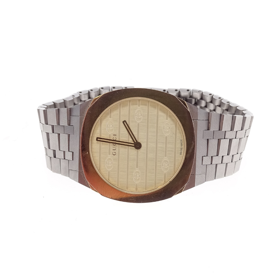 Gucci 25H 30mm Watch Brass and Stainless Steel