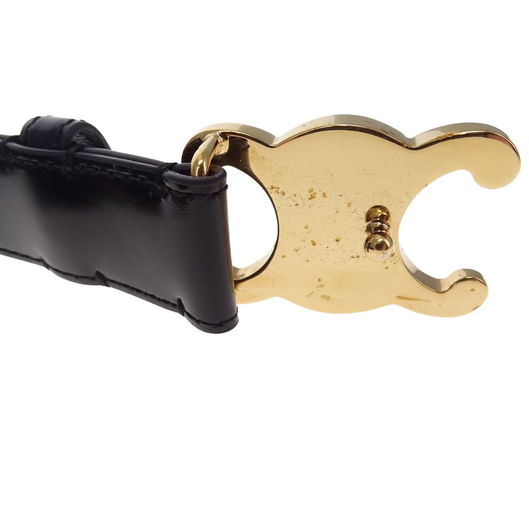 Celine Triomphe Belt Medium 25mm Black 80cm