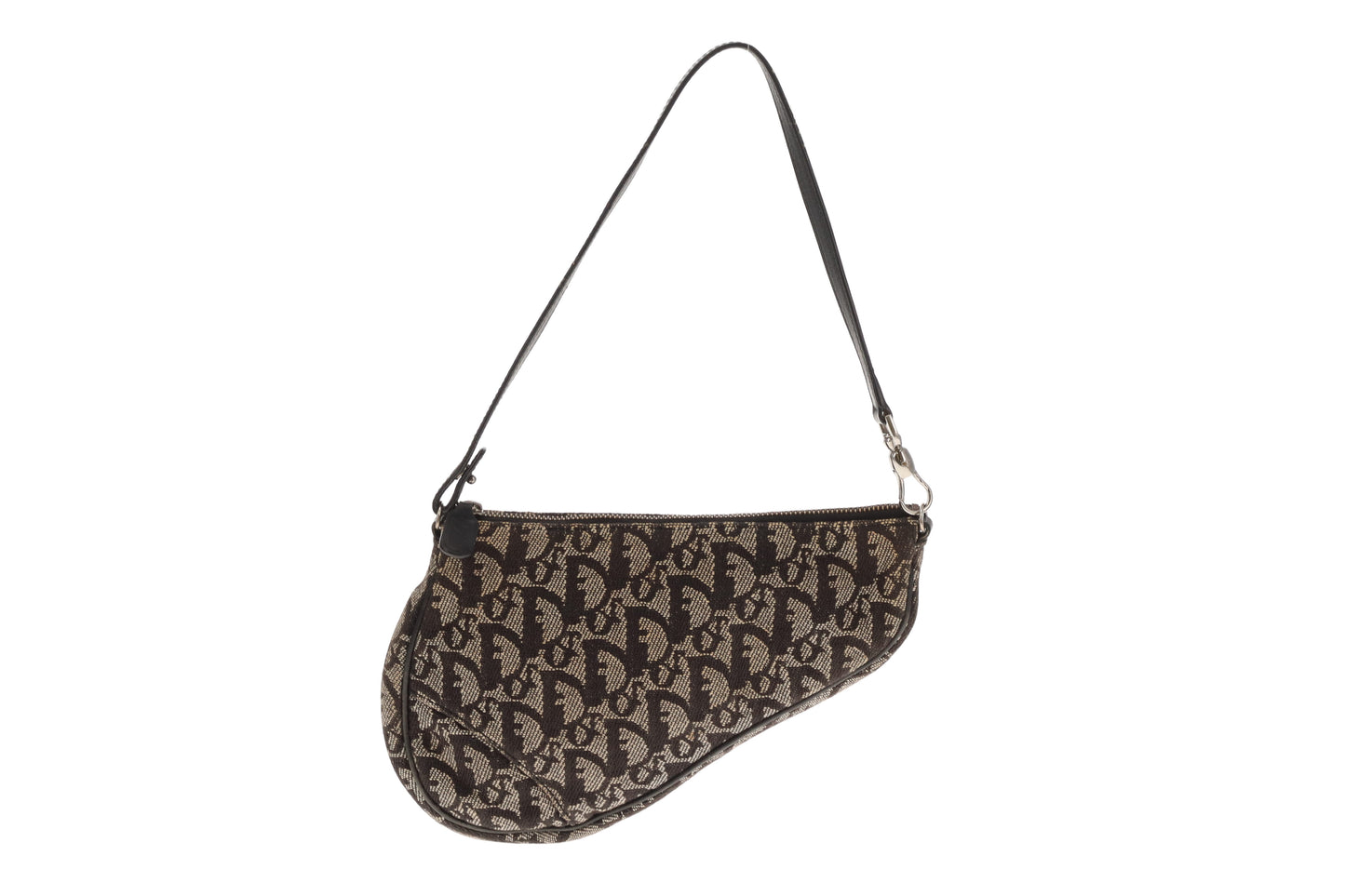 Dior Zipped Saddle Pouch Oblique Canvas Vintage