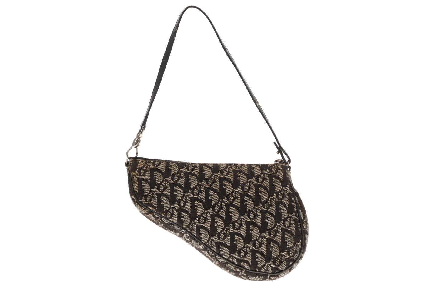 Dior Zipped Saddle Pouch Oblique Canvas Vintage