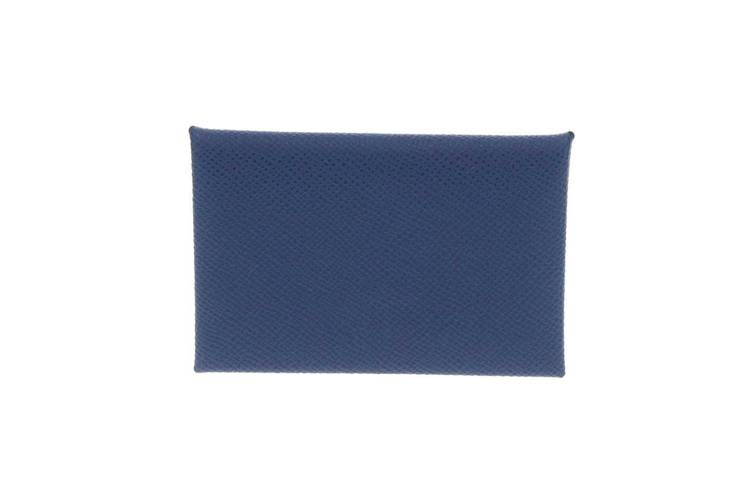 Hermes Calvi Coin & Card Case Navy Epsom