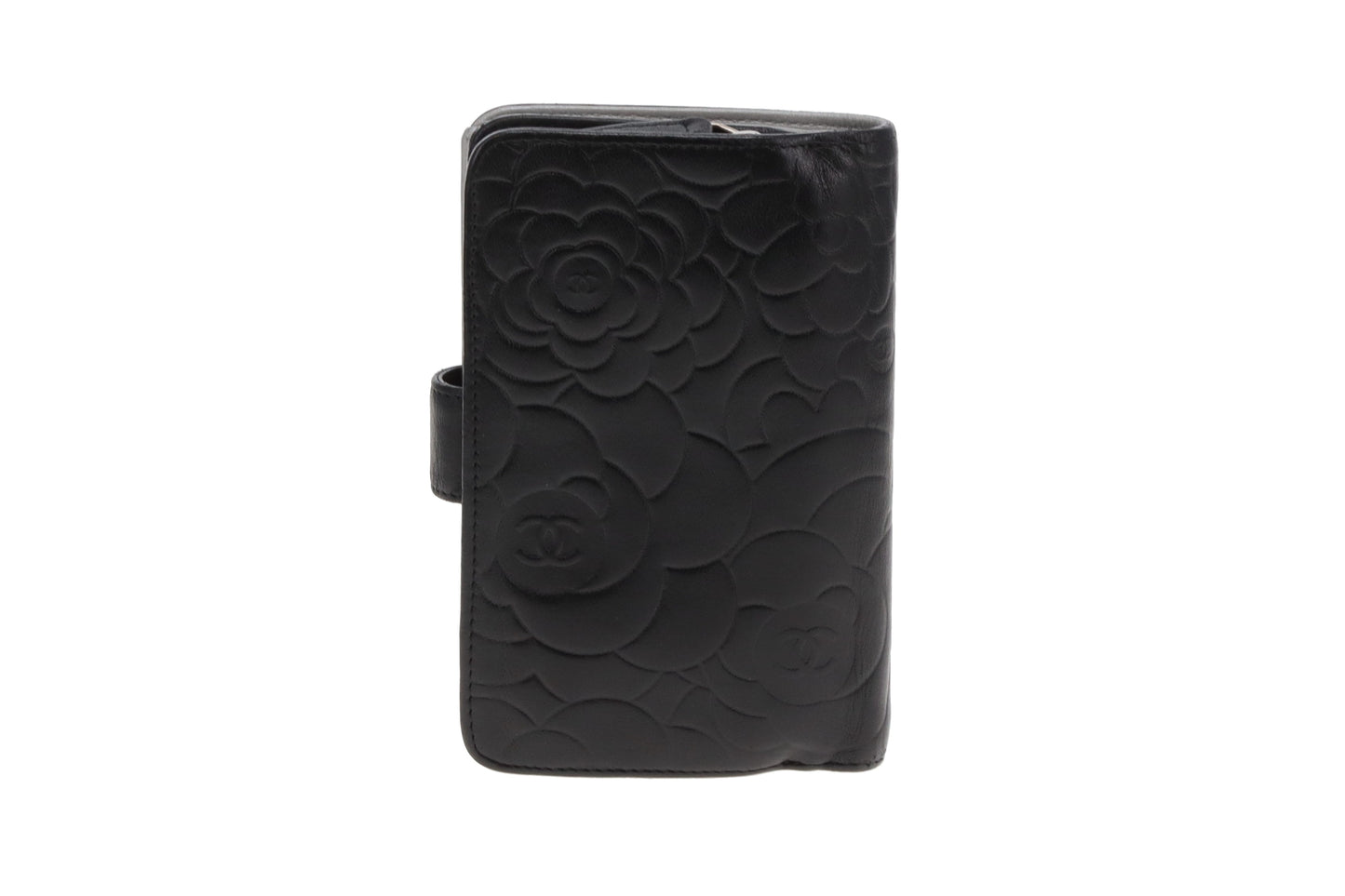 Chanel Wallet Camelia Embossed Black Leather 2012/13