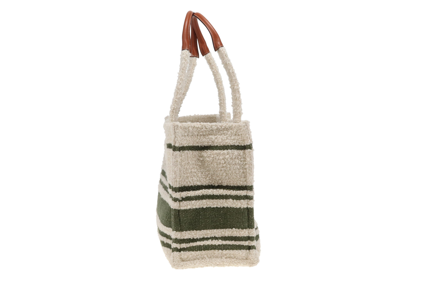 Celine Triomphe Horizontal Cabas Cream and Khaki Cotton 2022