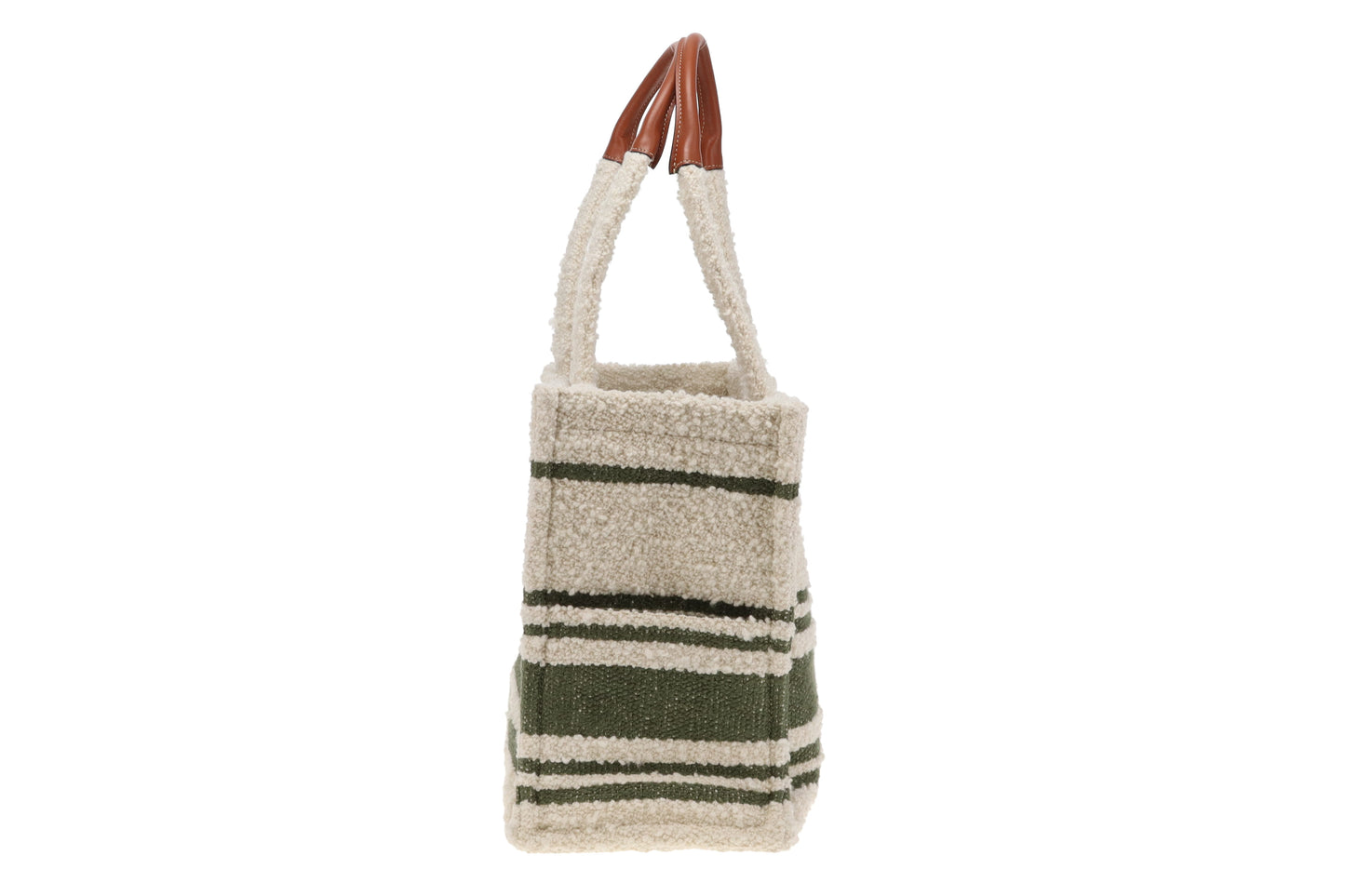 Celine Triomphe Horizontal Cabas Cream and Khaki Cotton 2022